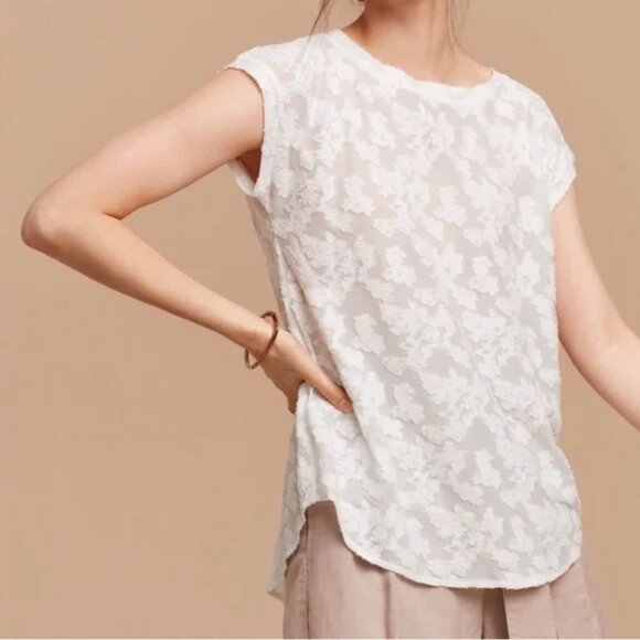 Wilfred Anvers Pink Floral Open Cross Back T-Shirt Blouse S - Picture 6 of 7